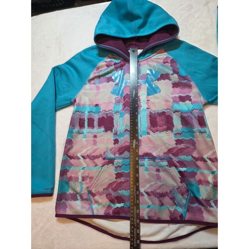 201. Under Armour ColdGear Storm Girls Pullover Hoodie Size Youth Large... - Picture 7 of 8